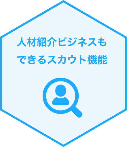 人材紹介ビジネスもできるスカウト機能