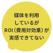 媒体を利用しているがROIが実感できていない